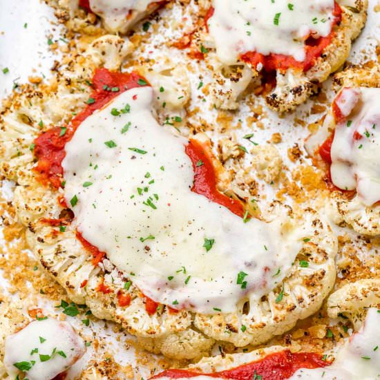 BAKED CAULIFLOWER PARMESAN - Recipe photo by healthyfitnessmeals