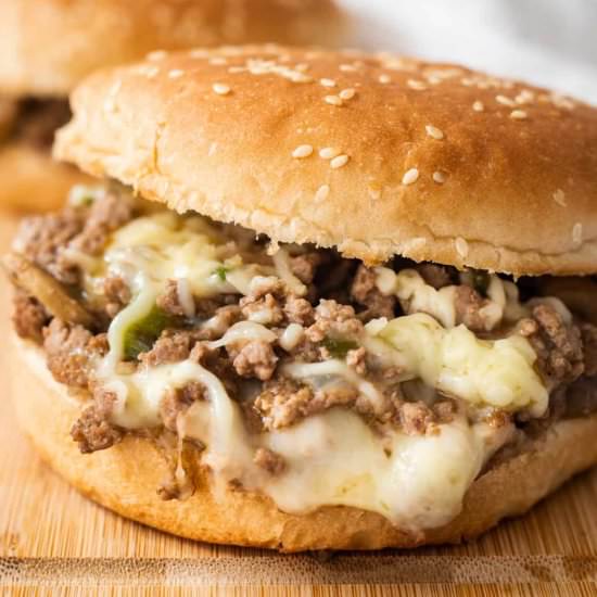 Philly Cheesesteak Sloppy Joes - Recipe photo by AllThingsMamma
