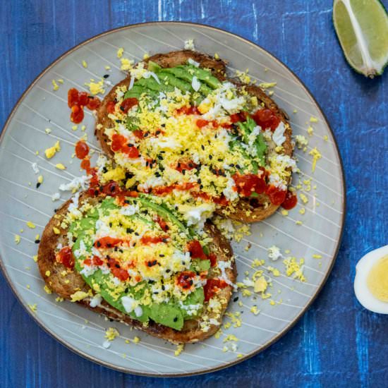 Grated Egg Avocado Toast - Recipe photo by JawnsICooked
