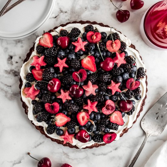 Easy Fruit Pizza with Brownie Crust - Recipe photo by windycitydinnerfairy