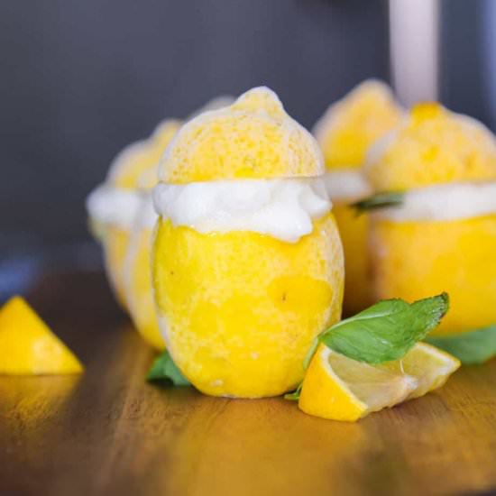 Keto Italian Lemon Sorbet Recipe - Recipe photo by Eatingworksnj