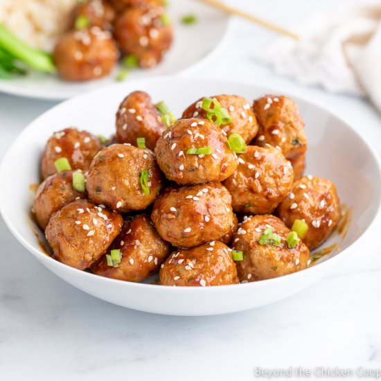 Asian Turkey Meatballs - Recipe photo by BeyondtheCoop