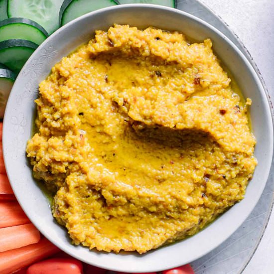 Roasted Golden Beet Hummus - Recipe photo by forkintheroad