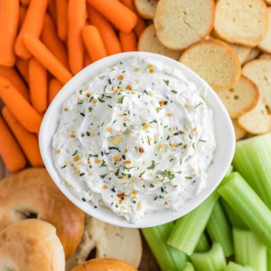 Everything Bagel Dip - Recipe photo by noshingwiththenolands