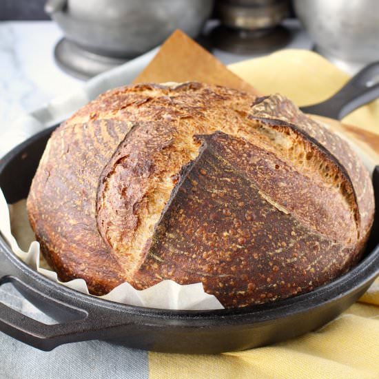 White, Rye, & Whole Wheat Sourdough - Recipe photo by karenskitchenstories