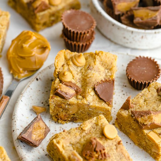 Peanut Butter Cookie Bars - Recipe photo by Kathryns.kitchen.blog