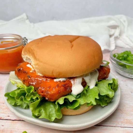 Vegan Buffalo Chicken Sandwich - Recipe photo by serenetrail