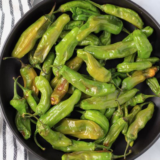 Air Fryer Shishito Peppers - Recipe photo by My Life After Dairy
