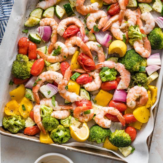Sheet Pan Shrimp and Veggies - Recipe photo by nourishandfete