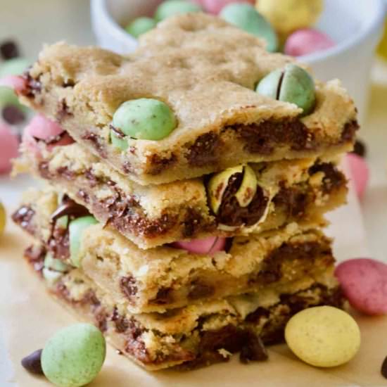 Mini Egg Cookie Bars (Vegan) - Recipe photo by joskitchenlarder