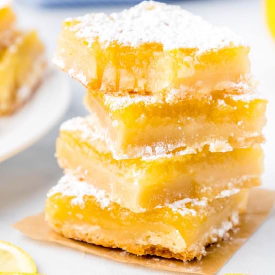 Lemon Bars (With Shortbread Crust!) - Recipe photo by OnMyKidsPlate