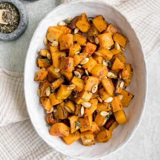 Roasted Butternut Squash - Recipe photo by The Real Food Geek