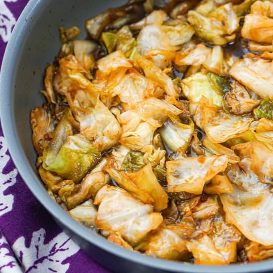 Easy Keto Spicy Stir Fried Cabbage - Recipe photo by MyLifeCookbook