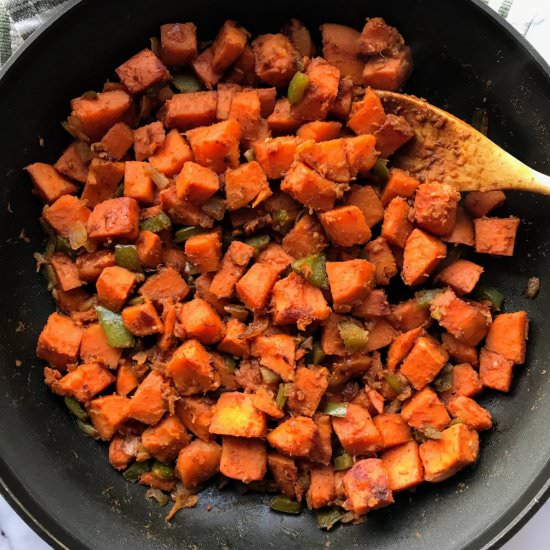Sweet Potato Home Fries - Recipe photo by Nosh Nourish Wander