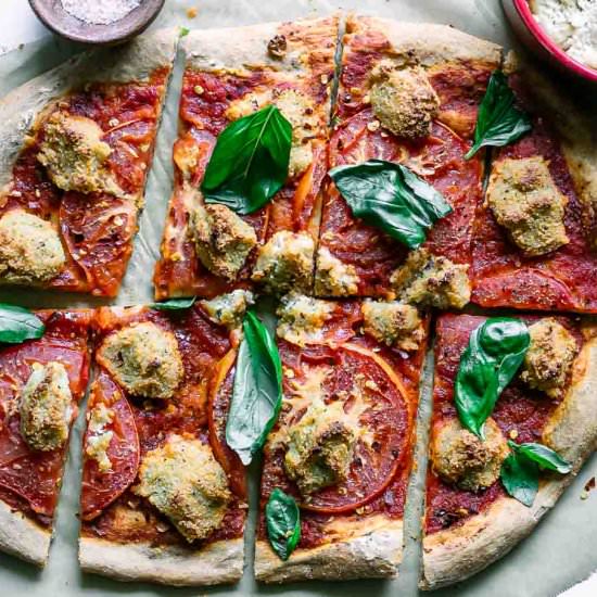 Vegan Margherita Pizza - Recipe photo by forkintheroad