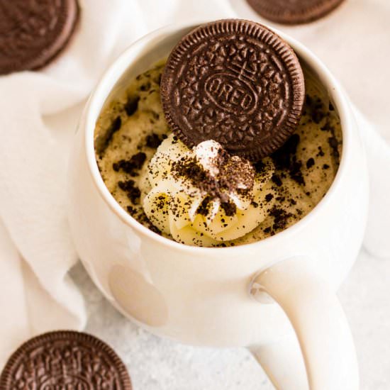 Oreo Mug Cake - Recipe photo by PastryWishes