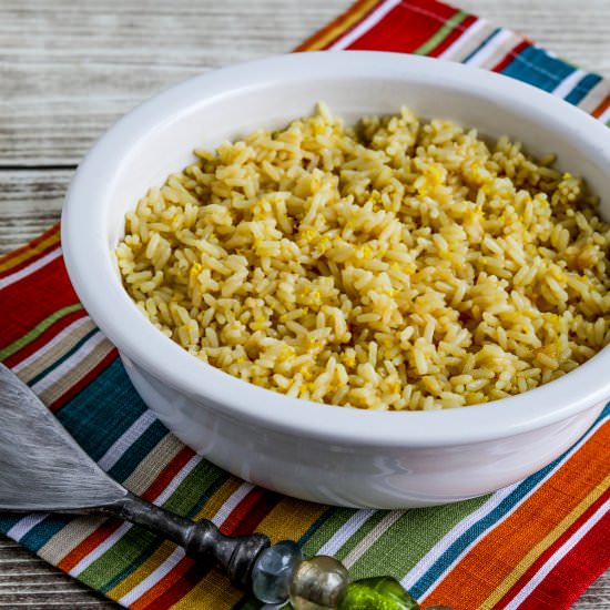 Greek Lemon Rice - Recipe photo by kalynskitchen