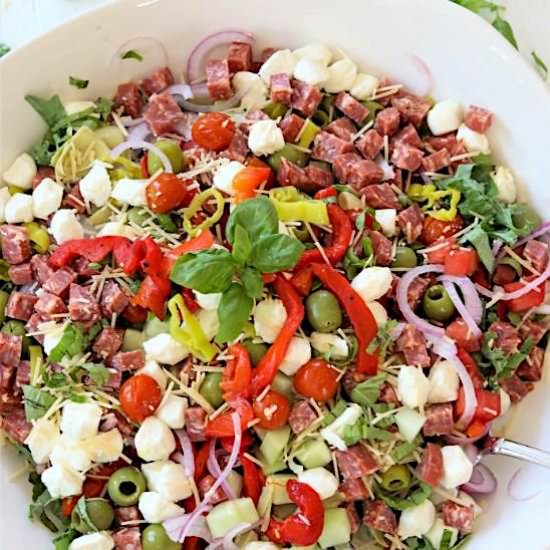 italian antipasto salad - Recipe photo by seekinggoodeats