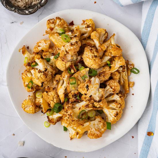 Maple Sriracha Roasted Cauliflower - Recipe photo by eatfreshglow