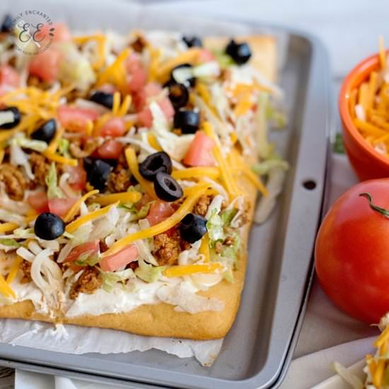 Crescent Roll Taco Pizza - Recipe photo by emilyenchanted