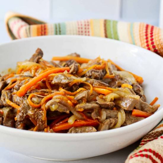 Stir-Fried Jamaican Beef & Carrots - Recipe photo by karenskitchenstories