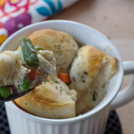 Personal Chicken Pot Pie in a Mug - Recipe photo by Food Meanderings