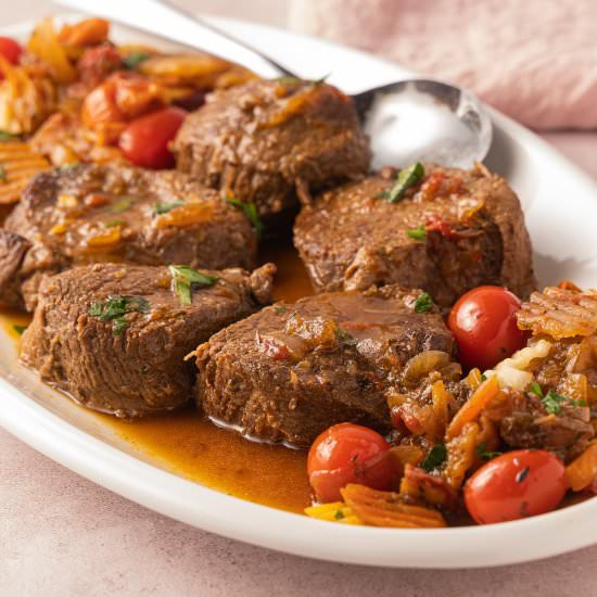 Braised Steak and Onions - Recipe photo by debsdailydish