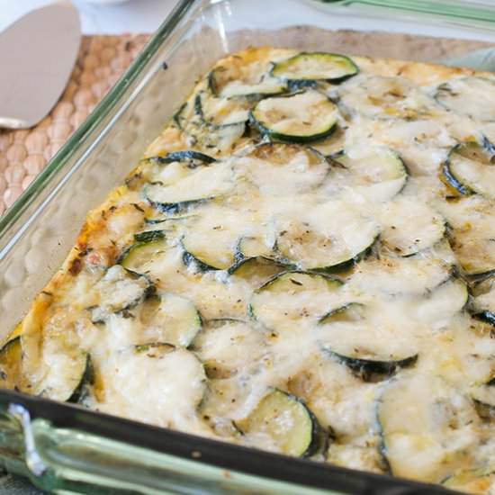 Onion Zucchini Egg White Casserole - Recipe photo by sipandsanity