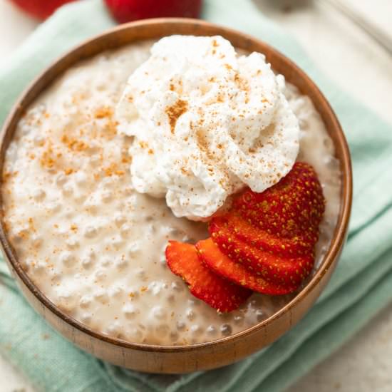 Vegan Tapioca Pudding - Recipe photo by Connoisseurus Veg