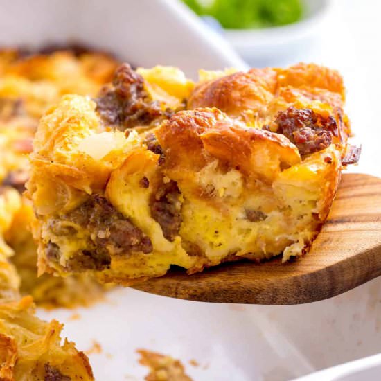 Sausage Croissant Breakfast Cassero - Recipe photo by AllThingsMamma