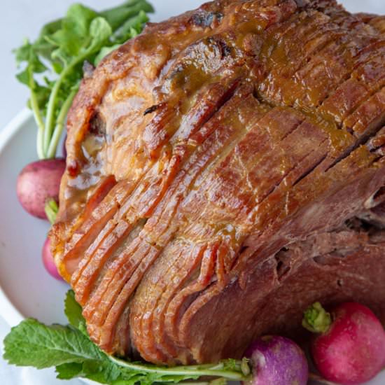 3-Ingredient Brown Sugar Glazed Ham - Recipe photo by giftofhospitality
