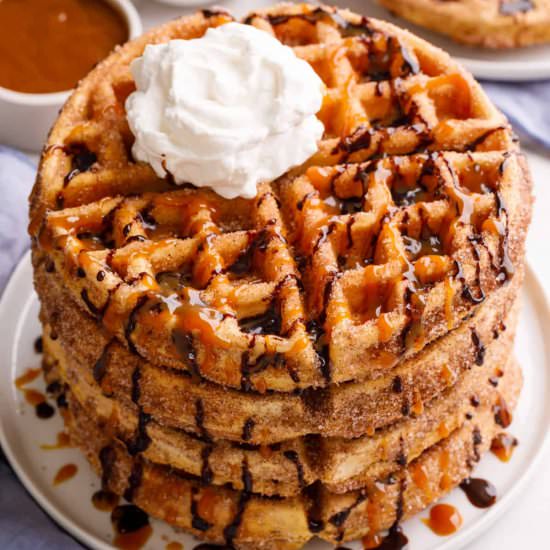 Churro Waffles - Recipe photo by AllThingsMamma
