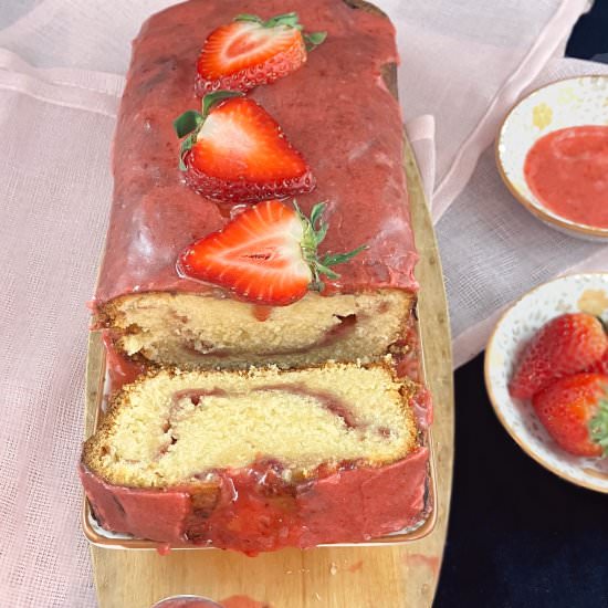 Strawberry Spelt Pound Cake - Recipe photo by thespeltkitchen