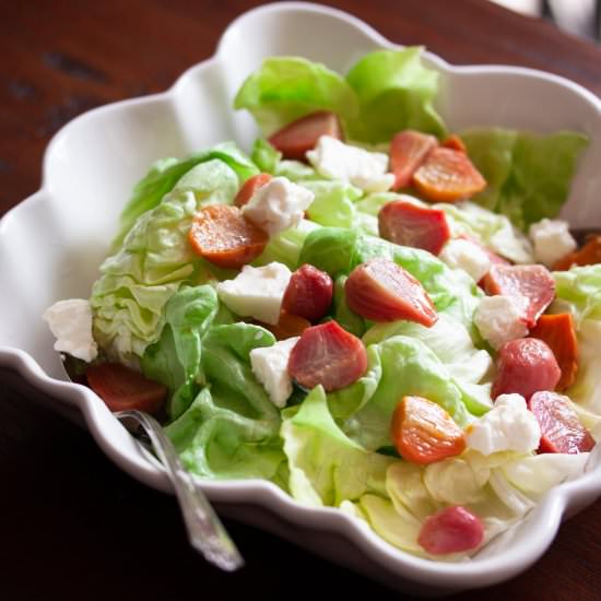 Bibb Lettuce, Roasted Beets, Feta Salad - Recipe photo by GiangisKitchen