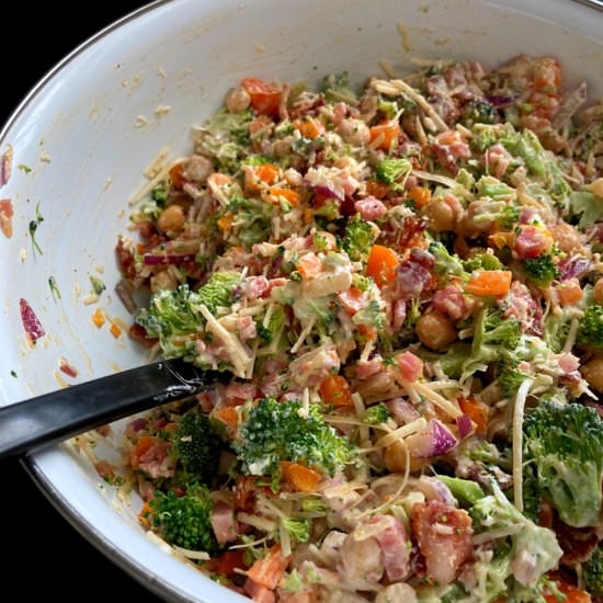 Parmesan Broccoli and Ham Salad - Recipe photo by booyahbuffet