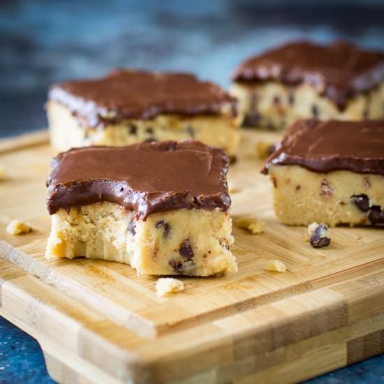 No Bake Cookie Dough Bars - Recipe photo by dizzybusyandhungry