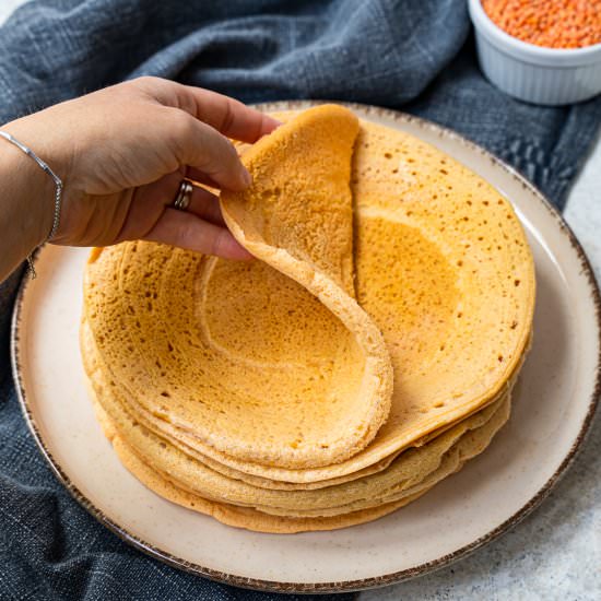 Red Lentil Wraps - Recipe photo by Sixhungryfeet
