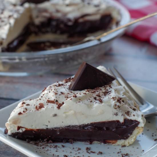 Old Fashioned Chocolate Pie - Recipe photo by Food Meanderings