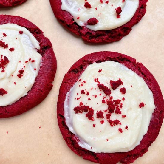 Vegan Red Velvet Cookies - Recipe photo by serenetrail