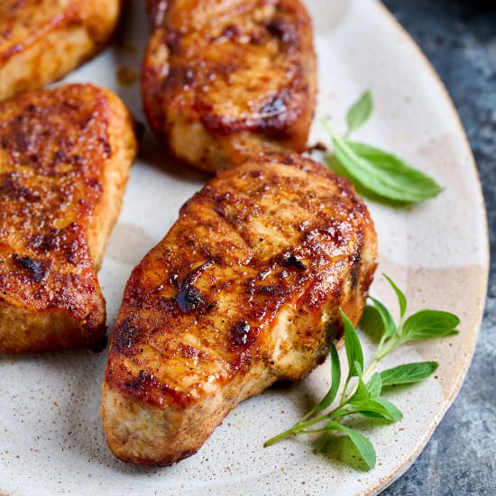 Juicy Air Fryer Pork Chops - Recipe photo by Lemon blossoms