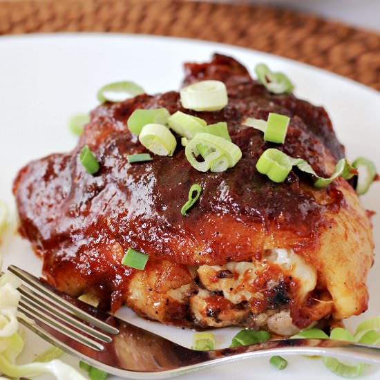 Oven Baked BBQ Chicken Thighs - Recipe photo by ReneesKitchenAdventures