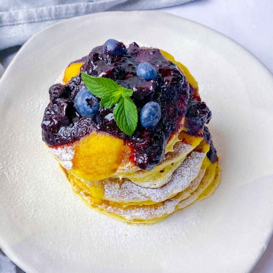 Lemon Ricotta Pancakes - Recipe photo by chocolatesandchai