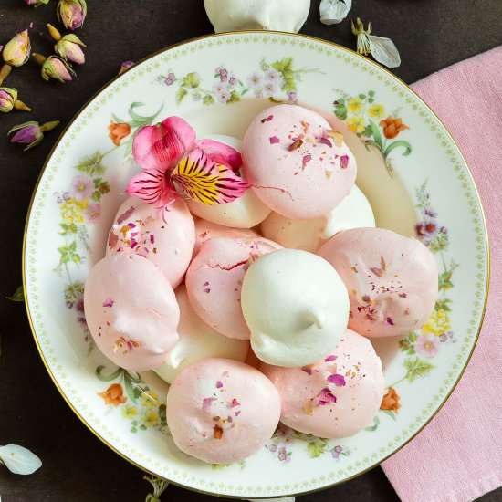 Rosewater Meringues - Recipe photo by thisishowicook