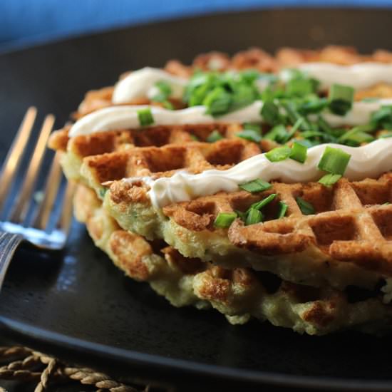 Crispy potato waffles - Recipe photo by Food Gal