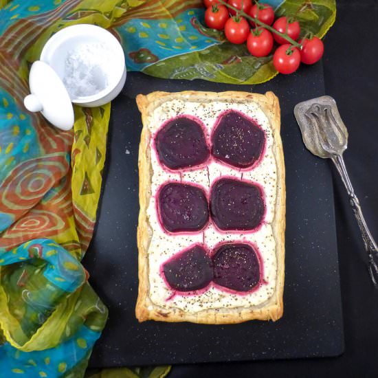 Beetroot and Cream Cheese Pastry - Recipe photo by thespeltkitchen