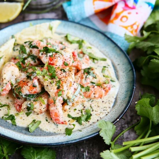 Black Tiger Prawns with Creamy Garl - Recipe photo by angiesrecipes