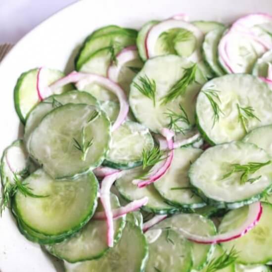 Vegan Cucumber Salad - Recipe photo by flourishingkitchen