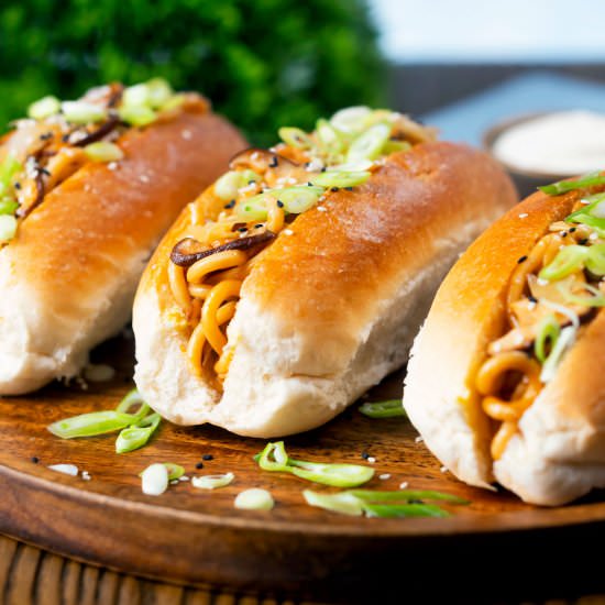 Yakisoba Pan Noodles in a Bun! - Recipe photo by Brian Jones