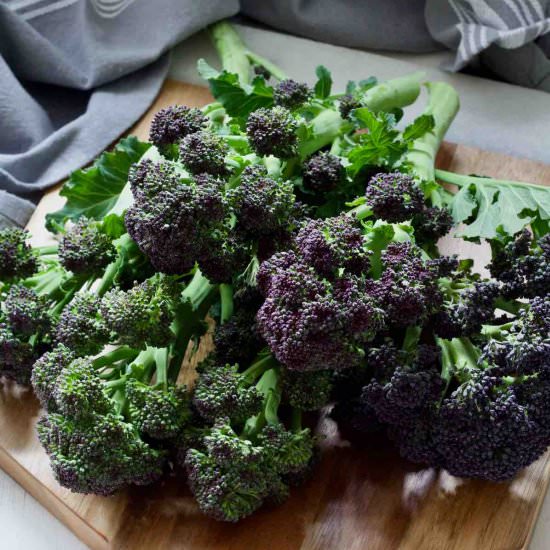 Cooking Purple Sprouting Broccoli - Recipe photo by joskitchenlarder