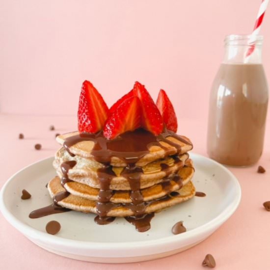 Chocolate Milk Pancakes - Recipe photo by Bakes and Beyond